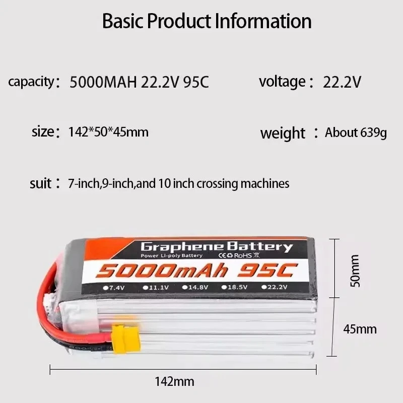 95C 22.2V 6S 5000mAh Lipo Batt - 6S Lipo Battery 22.2V 5000Mah review and price